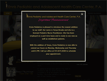 Tablet Screenshot of ennispediatrics.com